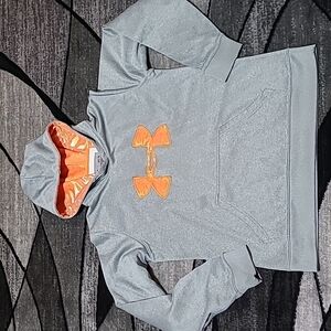 UNDER ARMOUR UA STORM Gray & Tiger 🐅 Print Hoodie Sweatshirt Price Firm